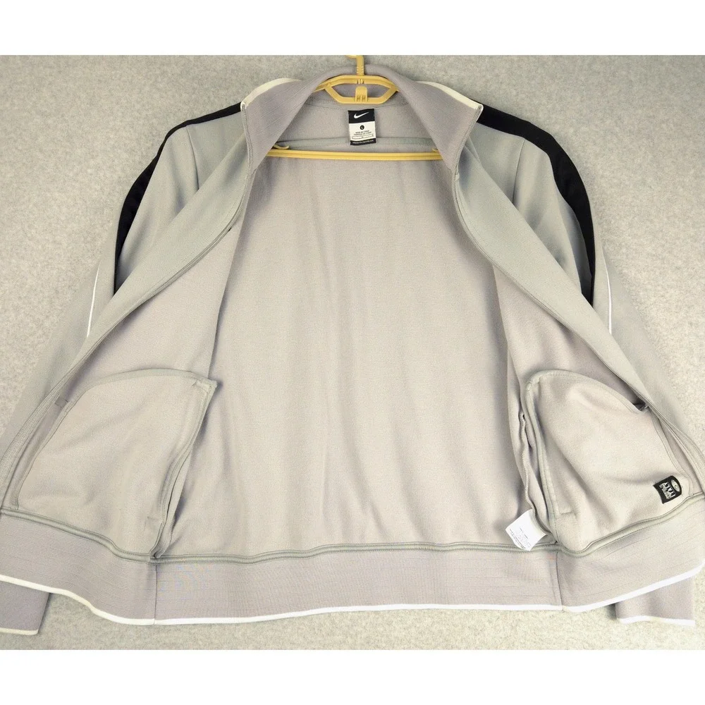Nike Juventus FC Track Jacket Mens Large Grey Black Full Zip Soccer 436937-080‎